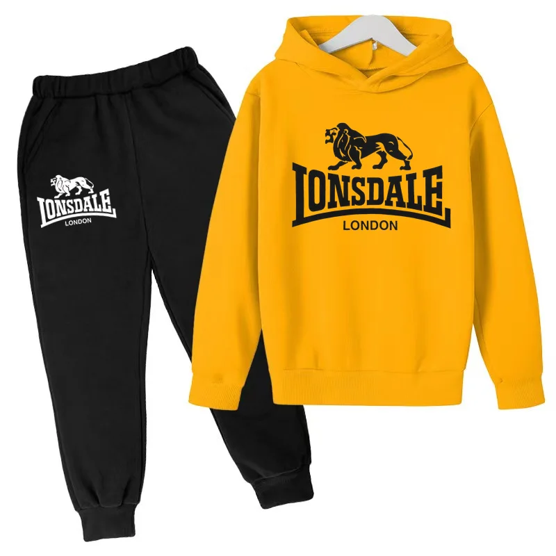 Children's Winter Sweatshirt Set Including Hooded Sweatshirt and Pants Brand Clothing A Charming Gift for Boys Girls Aged 3to12