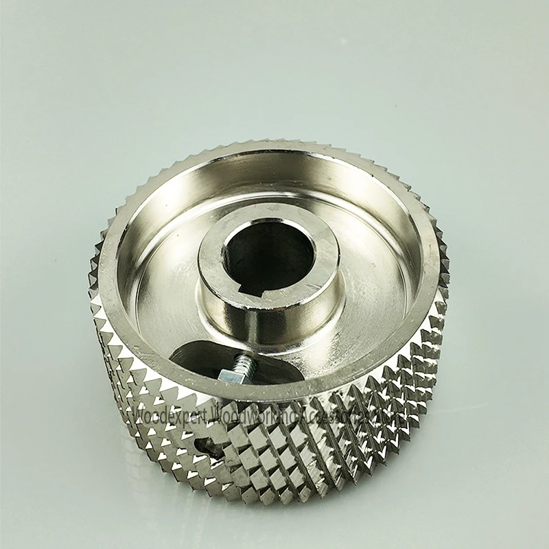 

120mm Feed Rollers Steel Wide Sawtooth for Four-Sided Molder Planer (4.7" Dia,2" Wide,30mm Bore + Keyway)