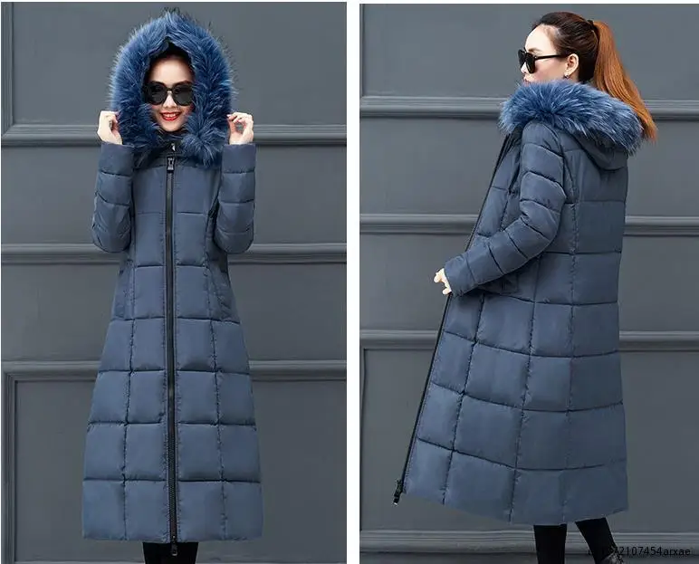 Dames Winter Bubble Jassen Naar Beneden Lange Gewatteerde Kleding Effen Kleur Zwarte Jas Puffer Warme Dikke Winter Parka 'S