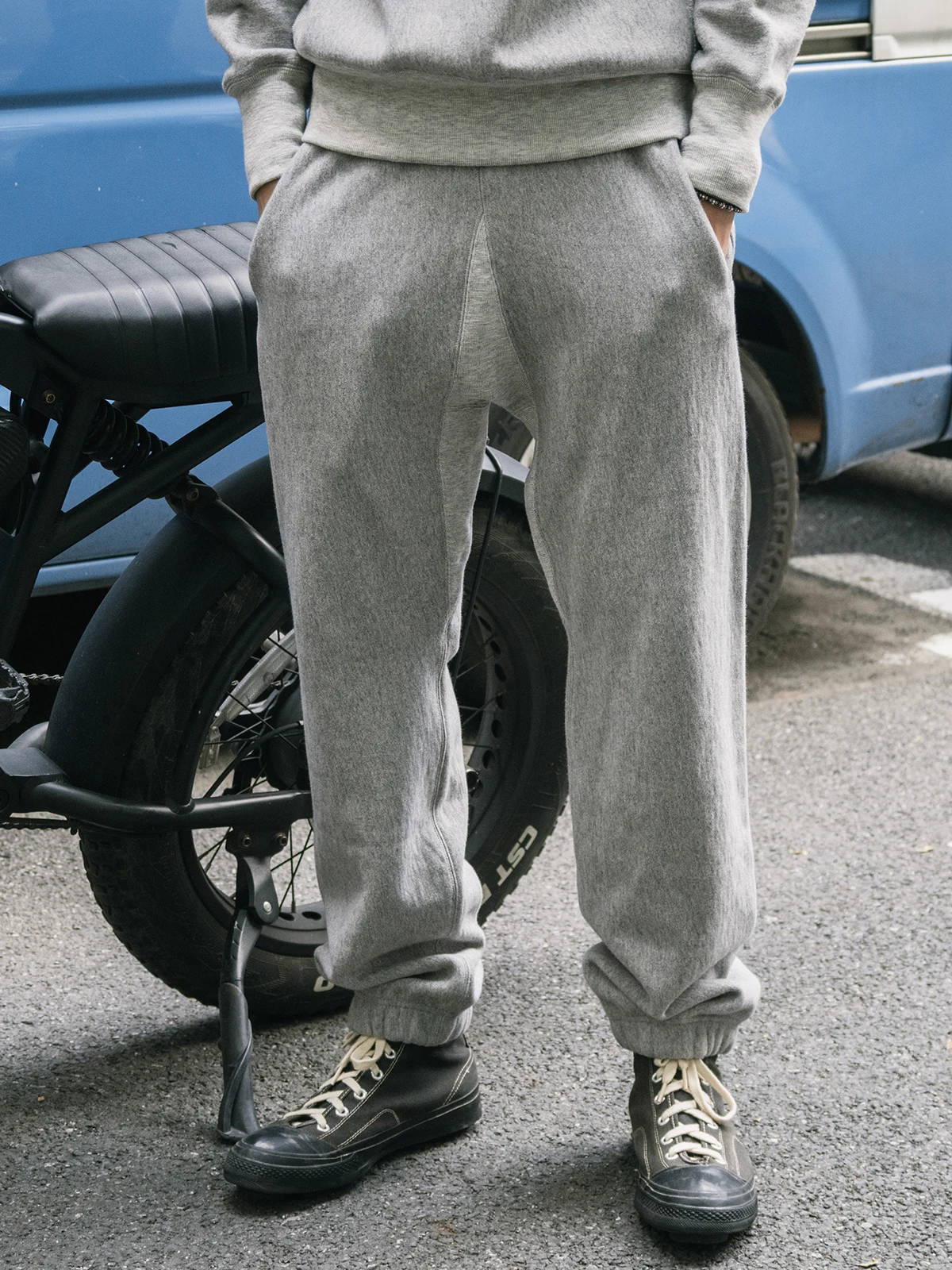 

Red Bronson Reverse Weave Hooded Sweatpants ey Linen Sports Trousers Loose Fit High Waist Long Pants Youth Autumn Winter