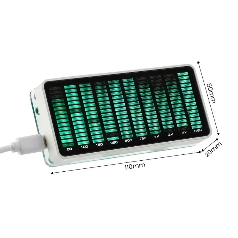 New Electron  Green Voice or Wire Control Led Music Rhythm  Car Atmosphere Decorative Music Light