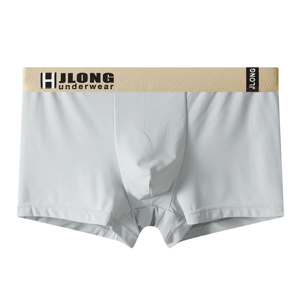 Men's Sexy Mid-Rise Solid Color Underwear Briefs - Thin Elastic Ice Silk Material, Breathable & Skin-Friendly For All-Day Comfor
