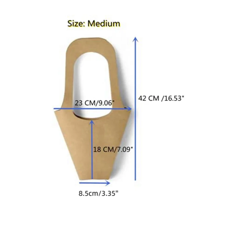 A59E-10Pcs Blumensträuße Taschen Kleine Papier Geschenktüten Mit Griff Blumen Verpackung Geschenk Hause Dekoration (Größe: Medium)