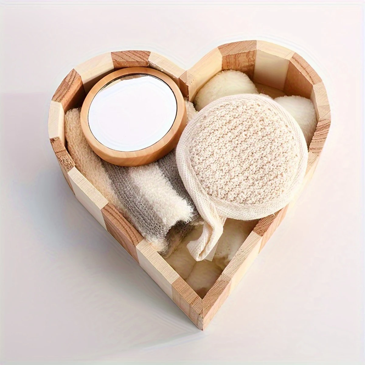 1 Set herzförmiges Dusch- und Badezimmer-Spa-Geschenkset, Badezimmerzubehör in Spa-Qualität, für Hochzeiten, Partys und Feiertage – Detail 7