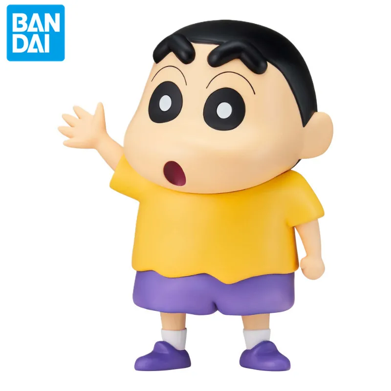 Bandai Genuine Anime Crayon Shin-chan Nohara Shinnosuke Comic Color Version 18cm PVC Figure Model Ornament Toy Gift Collection