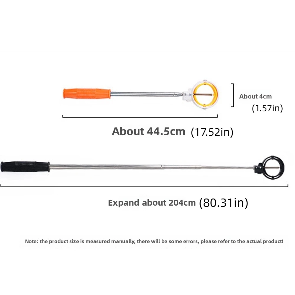 حلقة مزدوجة تلسكوبية كرة جولف المسترد قفل قابل للتعديل كرة جولف المنتقى مقبض غير قابل للانزلاق غير القابل للصدأ #5