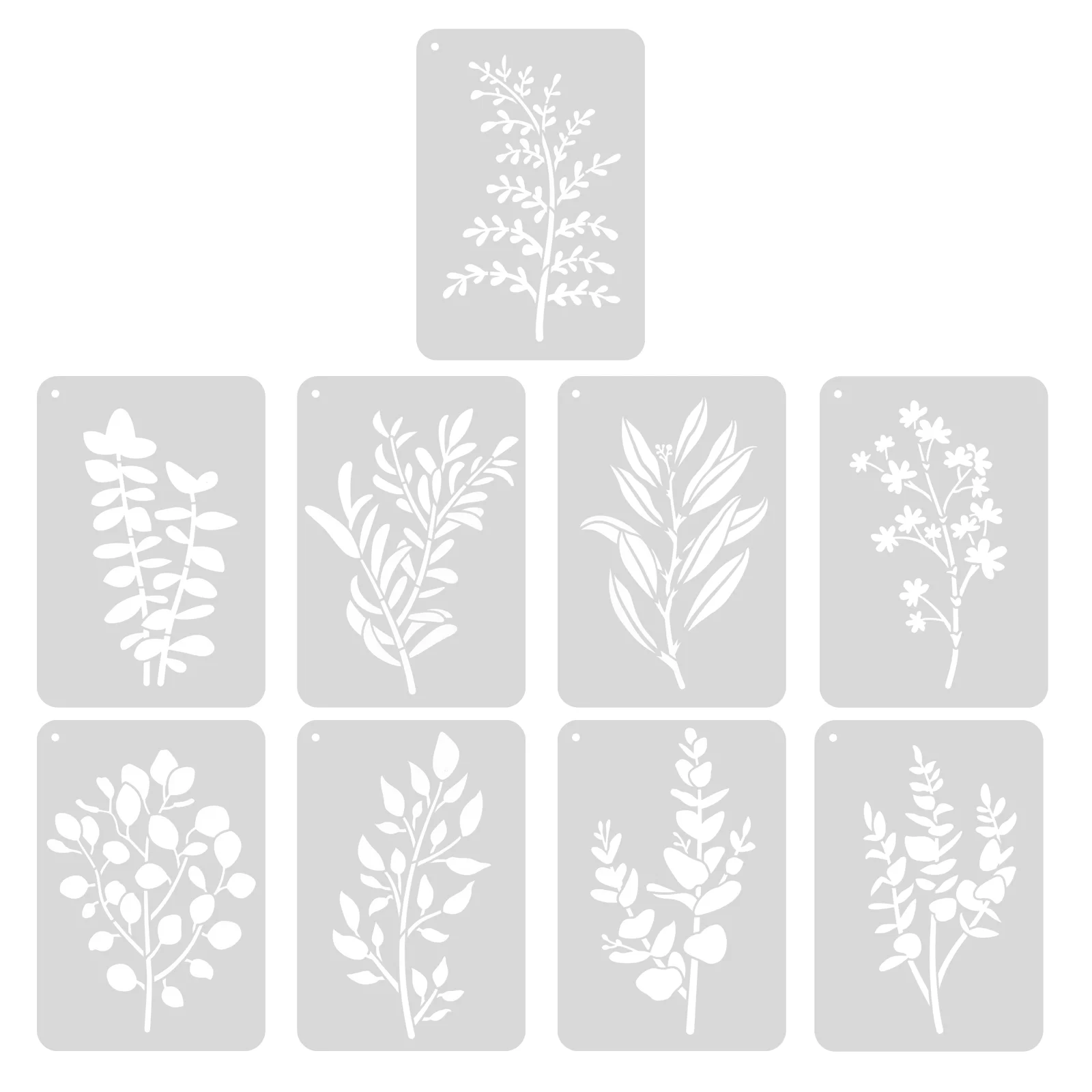 9 Pcs Painting Template Sunflower Decorations Reusable Stencils Portable The Pet Compact Plant Templates