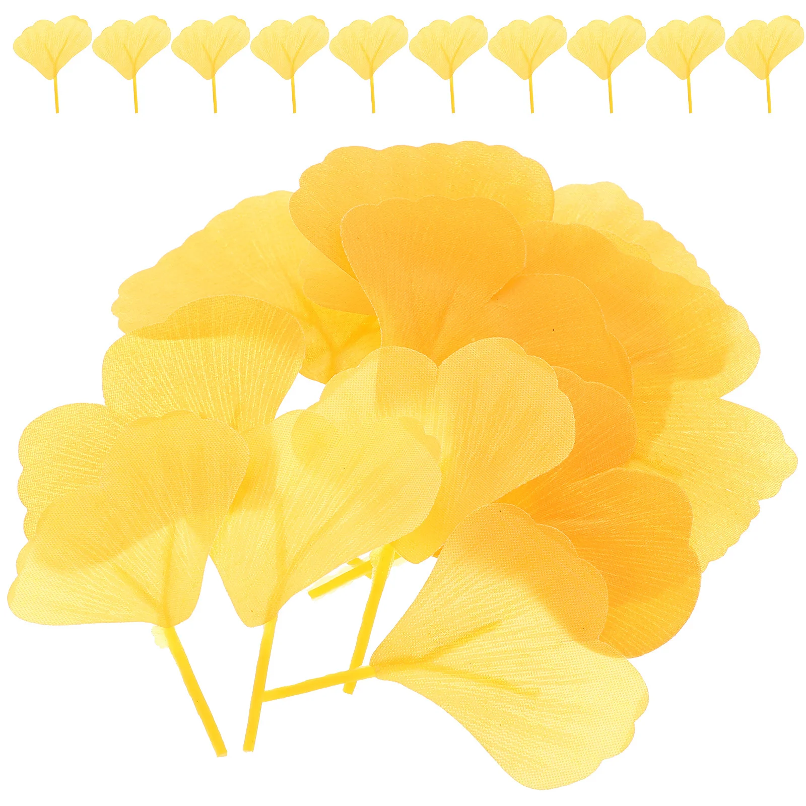 

100Pcs Simulation Ginkgo Leaves Artificial Faux Fall Party Decoration Table Scatter Wedding Home Decor
