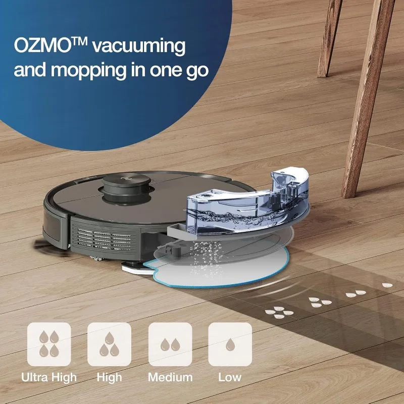 ECOVACS Deebot N8 Pro Robot Vacuum and Mop, Strong 2600Pa Suction, Laser Based LiDAR Navigation, Smart Obstacle Detection