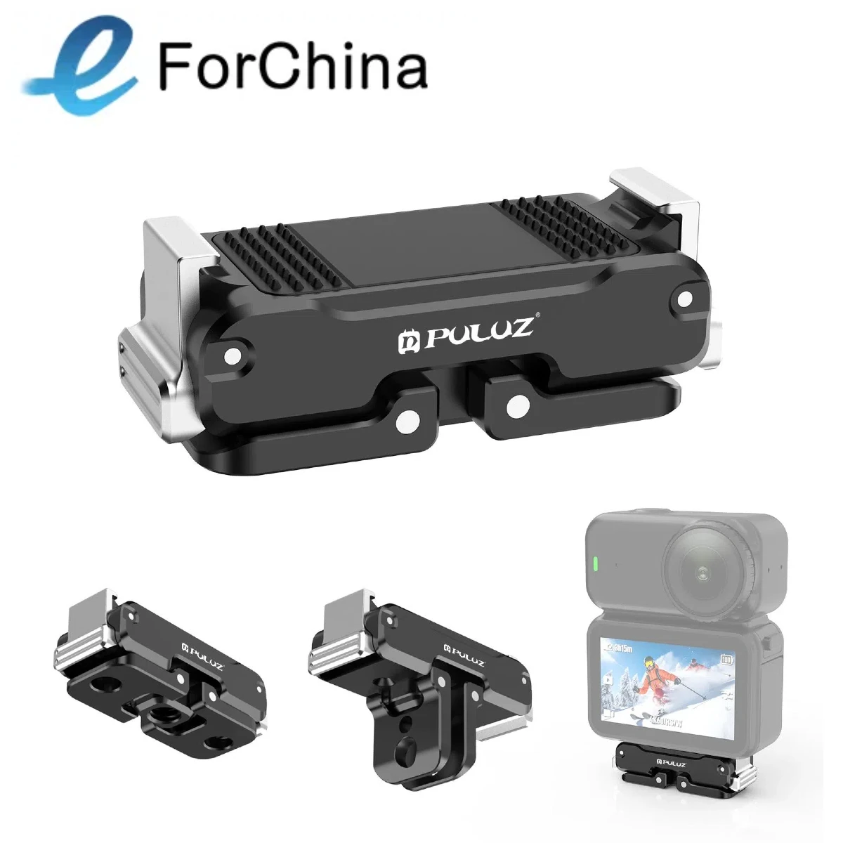 �y�Z�[�����zDJI Osmo Nano / Action 6�p PULUZ �}�O�l�b�g�����^���N�C�b�N�����[�X�x�[�X�}�E���g