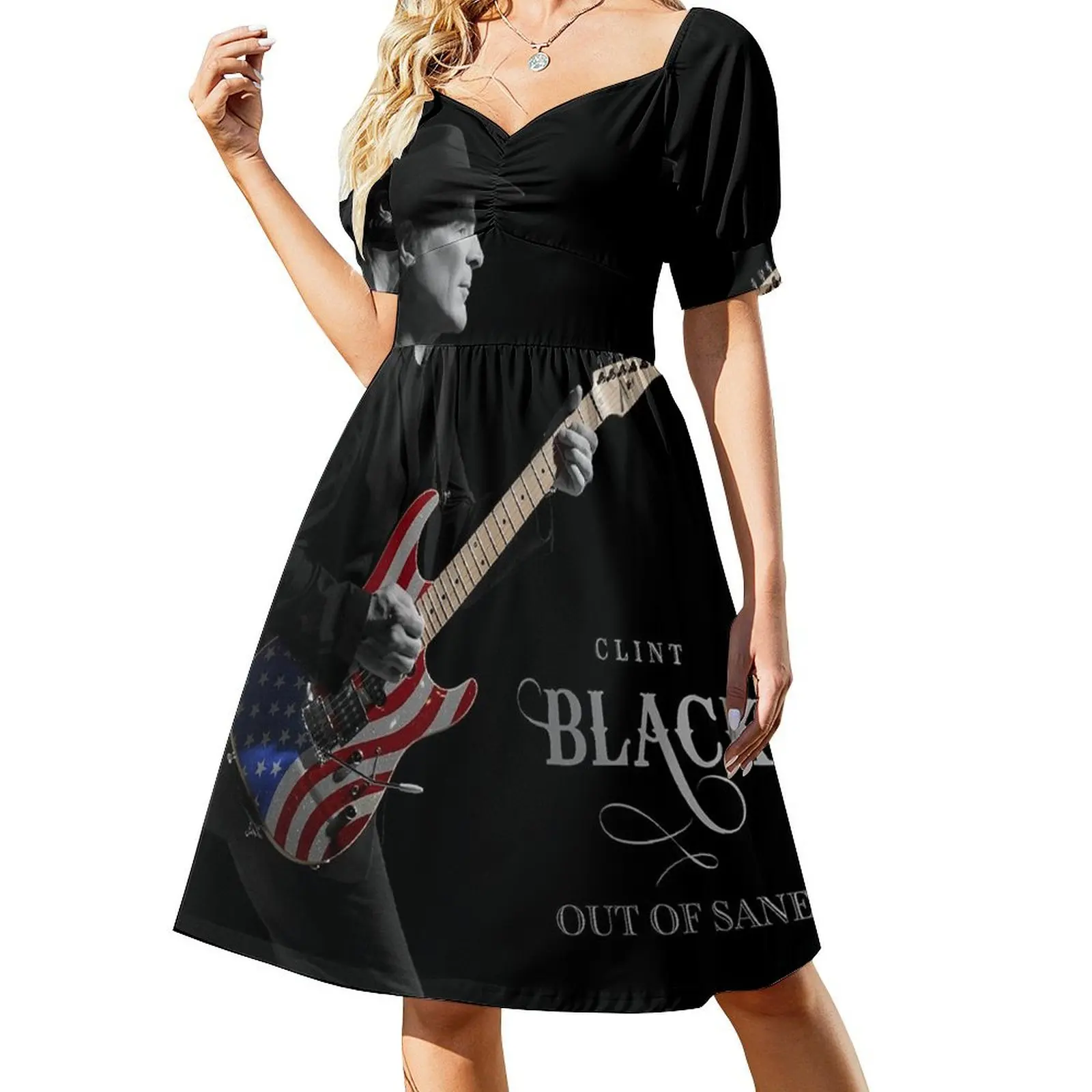 

Clint Black Out of Sane Short-Sleeved Dress clothes for women dresses korean style