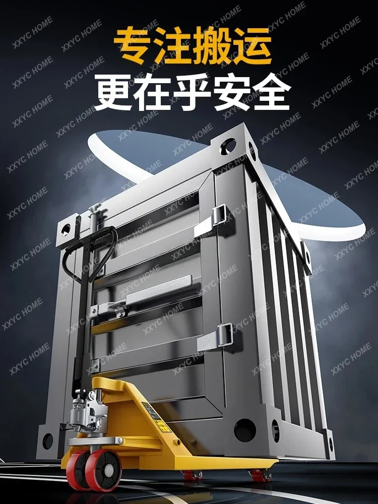 A  Forklift Manual Hydraulic Handling Warehouse High Quality Hand Push Cattle Forklift