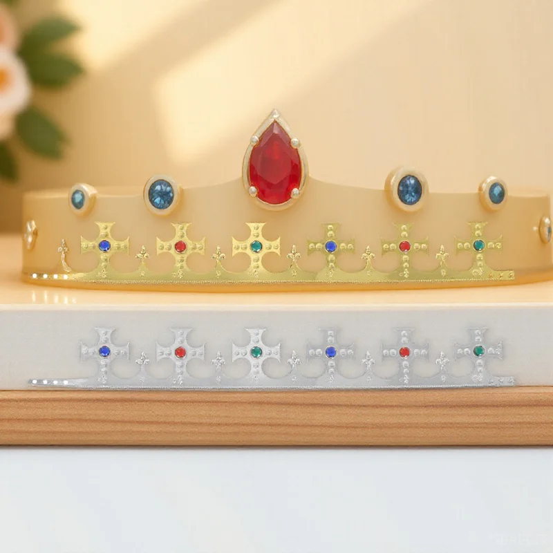 

2pcs Birthday Crown Party Hats Glitter Tiaras For Holiday Wedding Shower Decoration Accessory