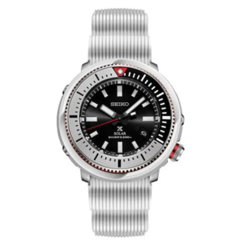 New Seiko Solar Watch Male Quartz Diving Watch Men Sports Light Energy Male Watches Japan