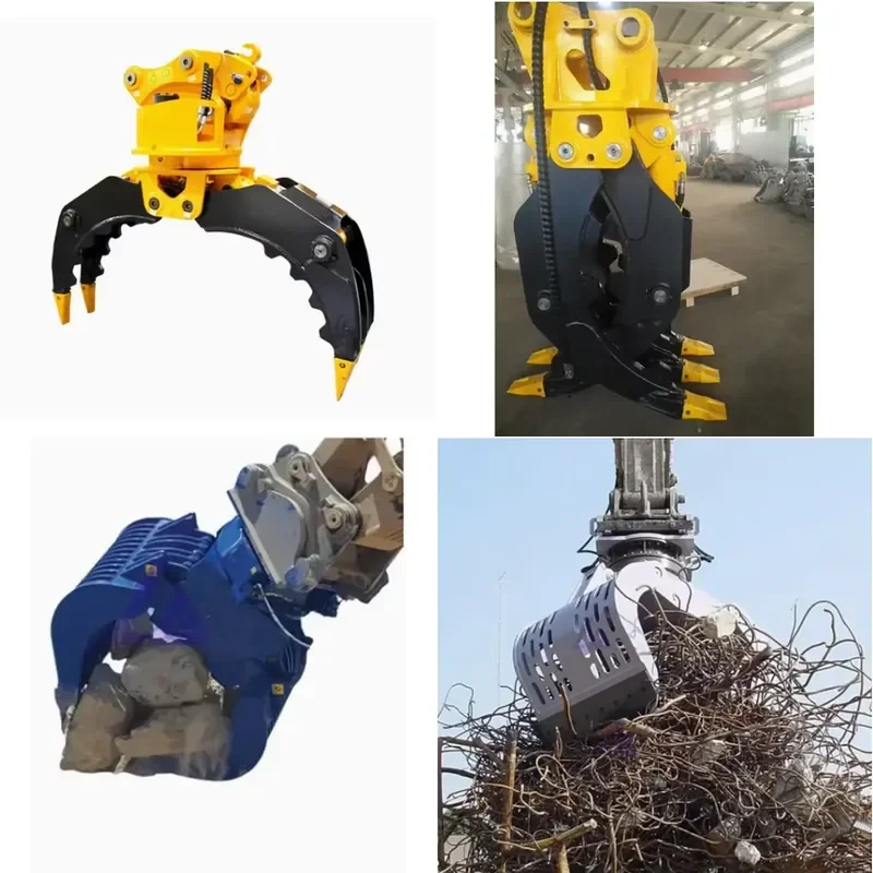 Lejiang hydraulic motor grab machine, 1-year warranty for dismantling and sorting grab machine, customizable grab opening