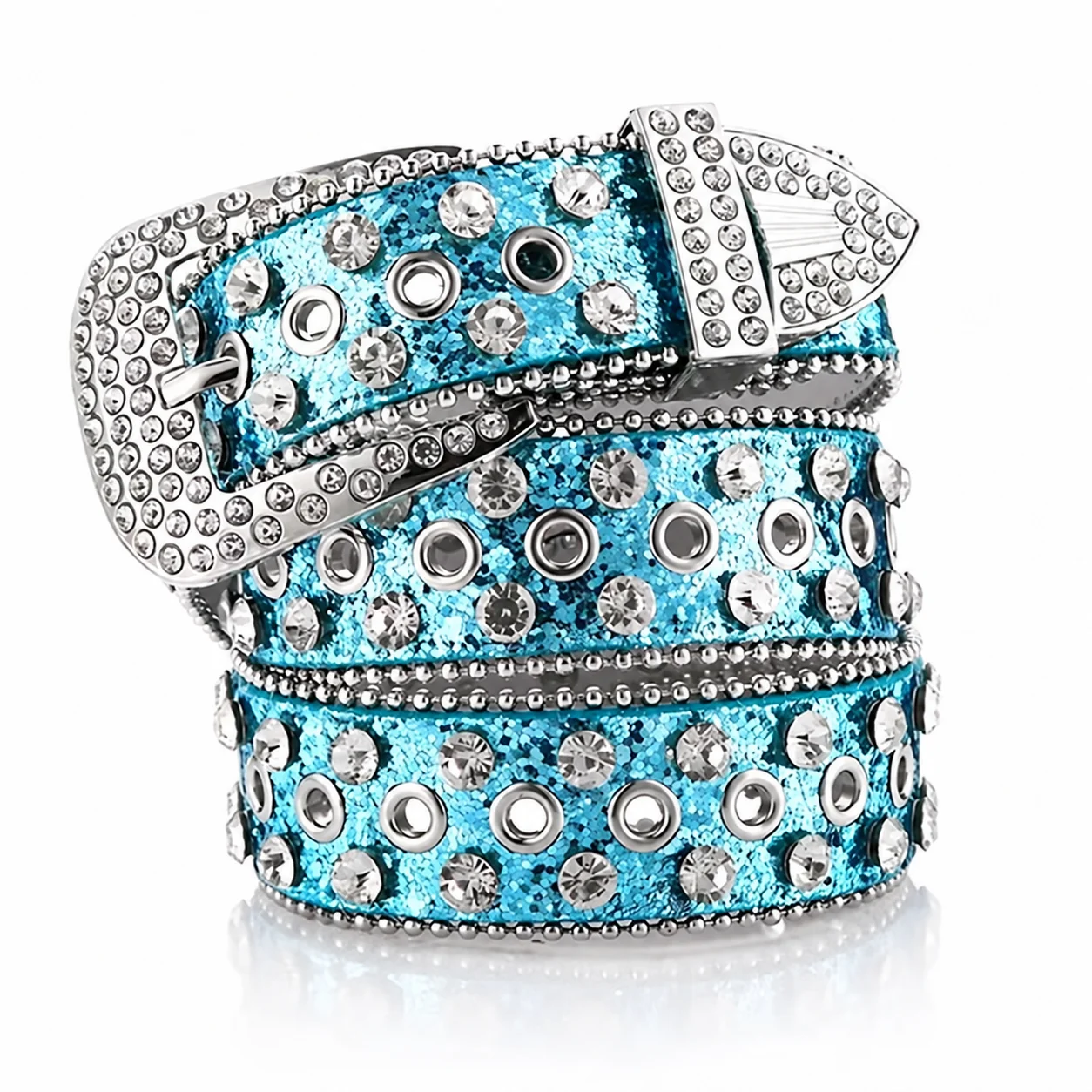Pu Belt Multiple Colors Available Full Rhinestone Belt Pin Buckle Belt Pu Leather For Friend Gatherings Dresses Parties