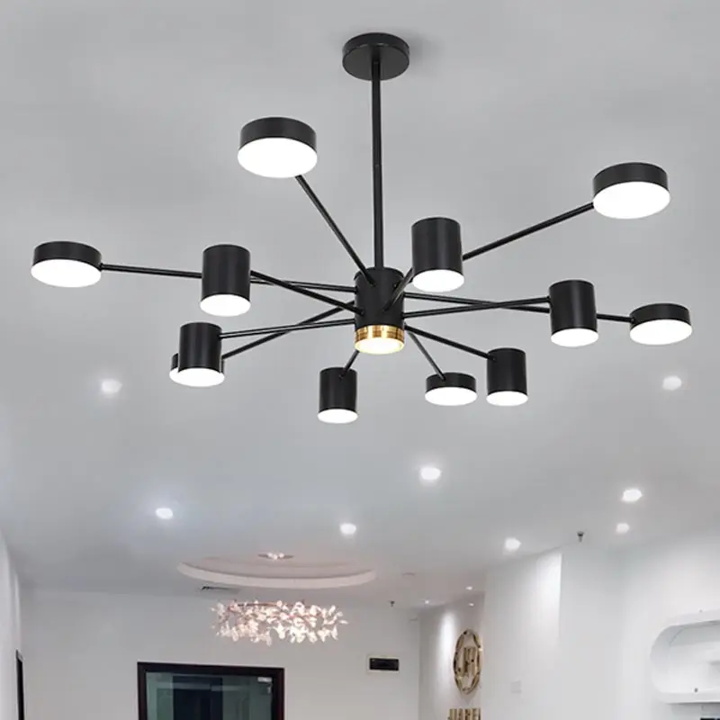 

Modern Ceiling Chandeliers Led Lights Fixture Living Room Home Decor Hanging Lamp Nordic Bedroom Dining Room Pendant Light Black