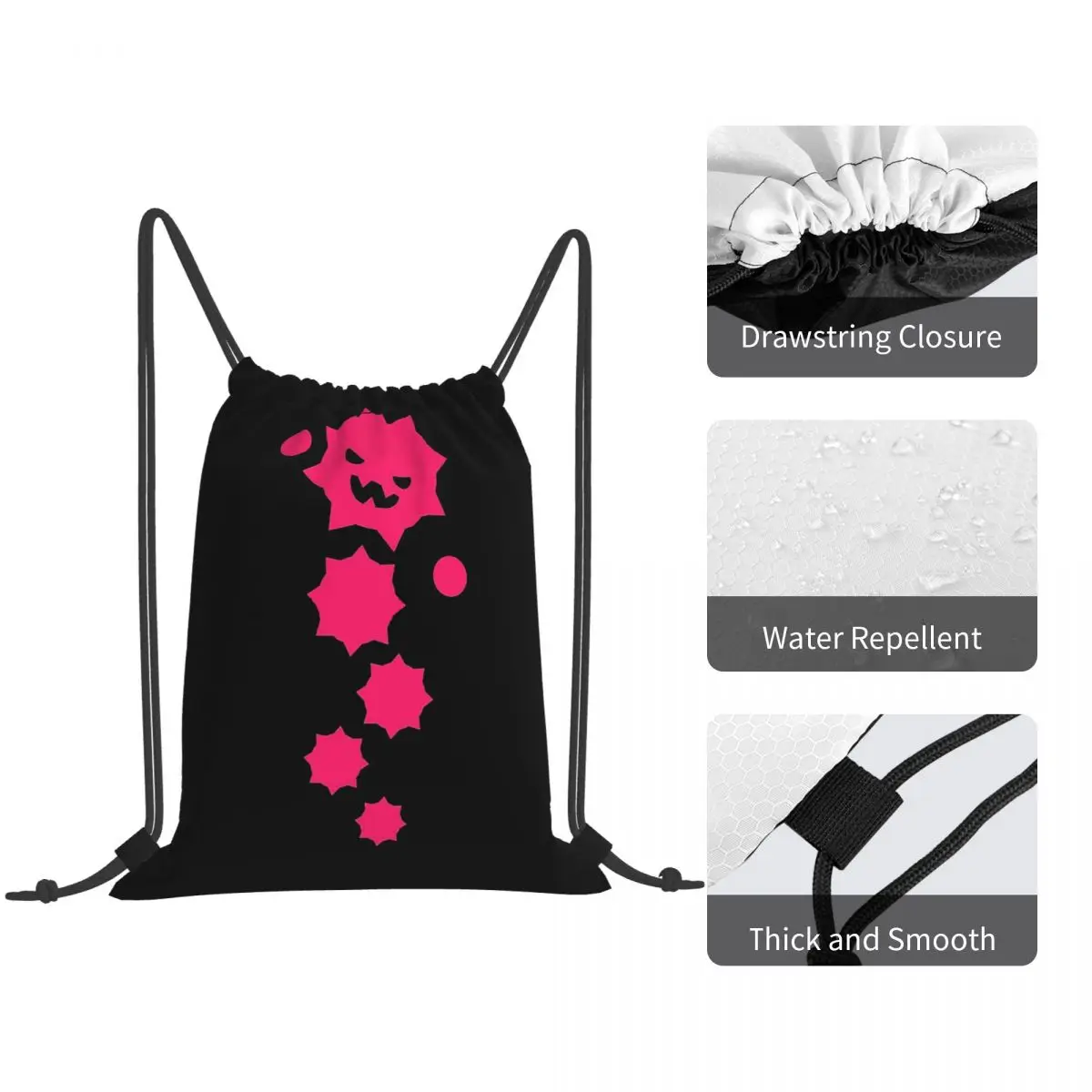 Just Shapes And Beats Blixer Lycanthropy JSAB Backpacks Casual Drawstring Bundle Pocket Storage Bag BookBags for Travel Students