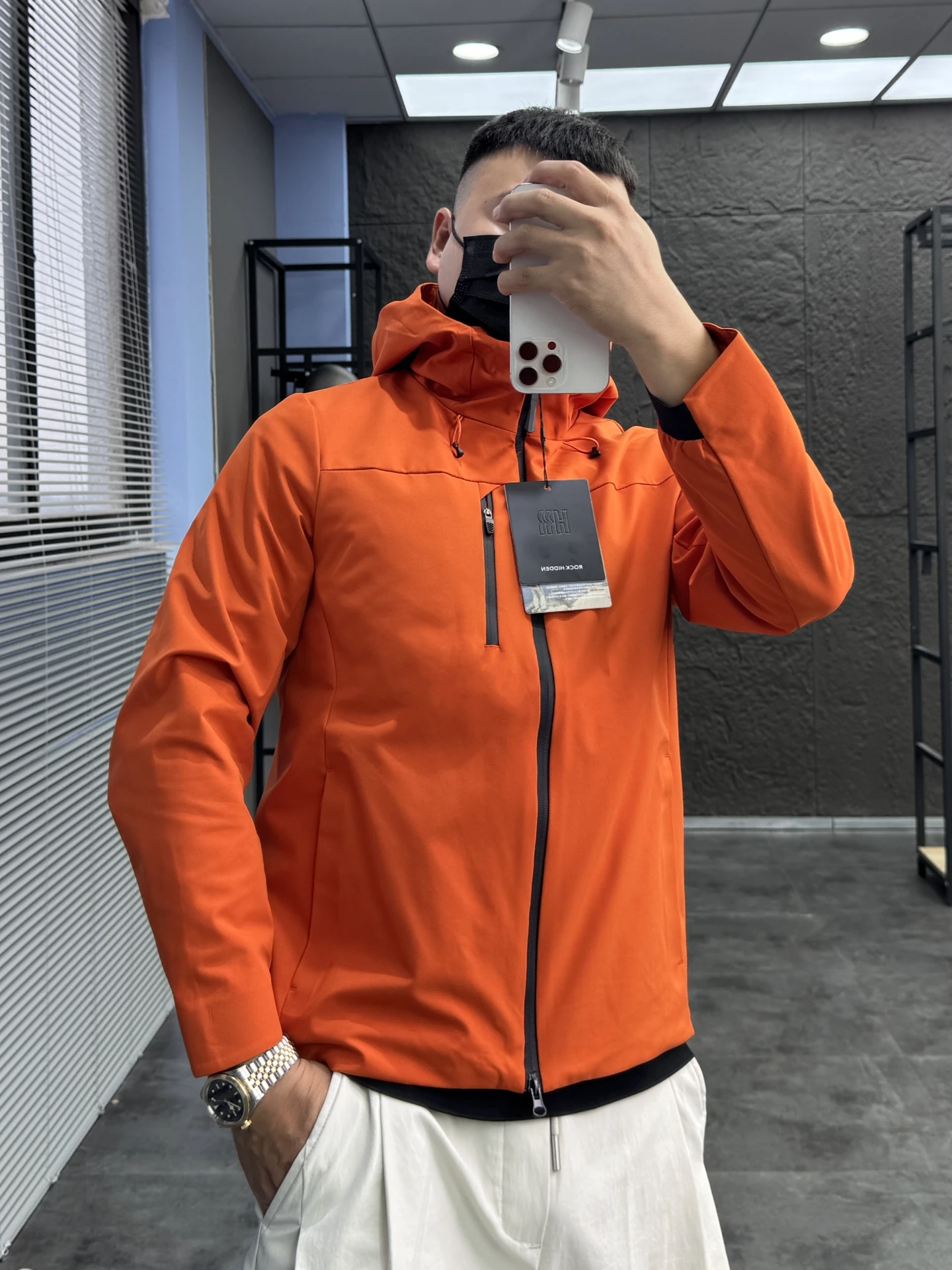 

Мужская повседневная куртка с капюшоном Pampa и брендовая подставка из полиэфирного волокна, 95% полиуретановое эластичное волокно, 5%, водонепроницаемость