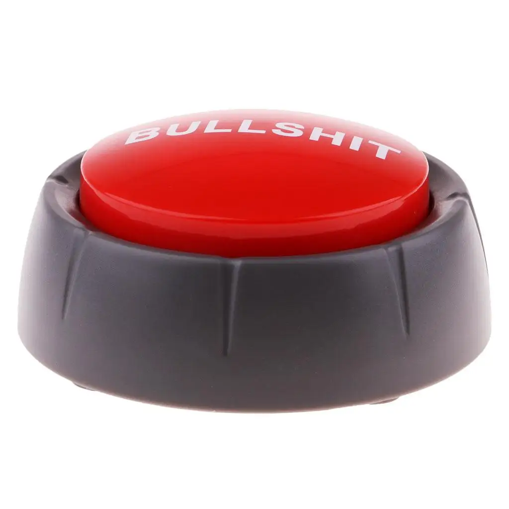 1pc Bullshit Button Tabletop Office Light Sounds Quiz Buzzer Supplies