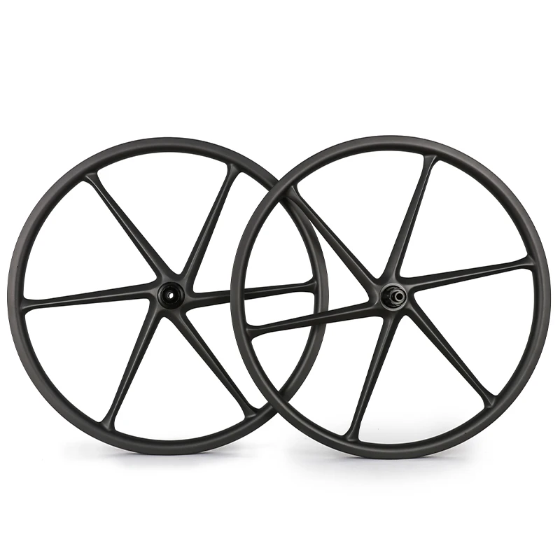 Ican Six Road MTB 6s 6 Spokes Monocoque 700C Carbon Wheelset Disc Brake UD Matte