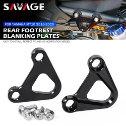 2025 Rear Footrest Passenger Foot Peg Blanking Plate For YAMAHA MT10 FZ10 2016-2024 MT-10 FZ-10 Motorcycle Pedal Racing Hook