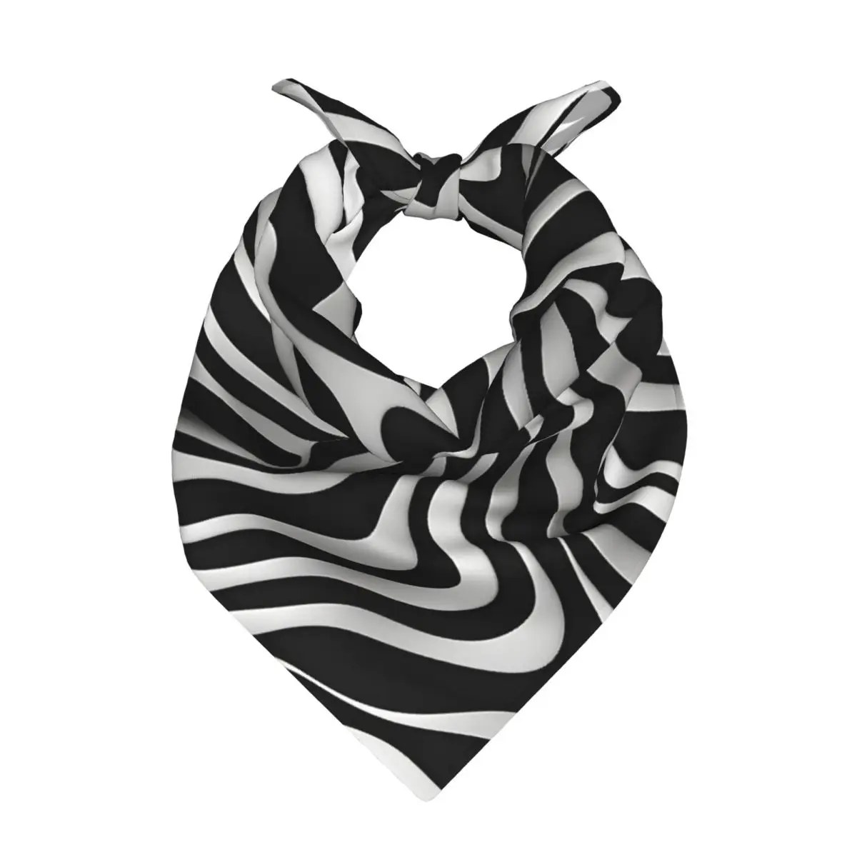 Abstract Black Zebra Square Towel Multifunctional Neck Scarf Hair Bandana