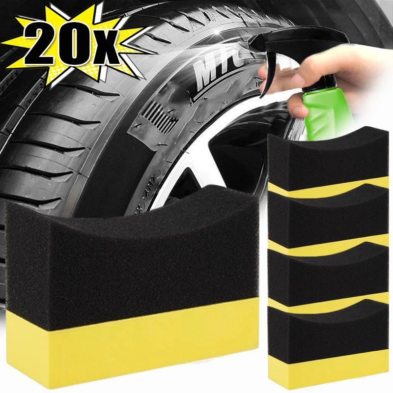 Polishing Waxing Sponge Detailing Applicator Sponge Applicator Pads Tire Wash Wipe Cleaning Tool Car Cleaning Brush Auto Parts