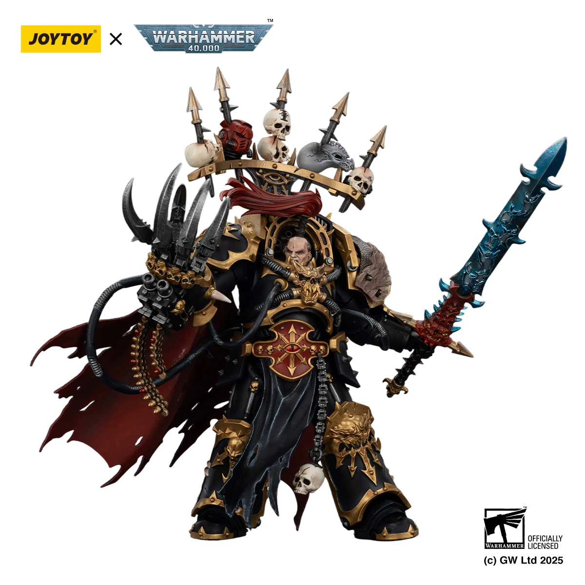 JOYTOY Warhammer40K 1/18 Action Figure Black Legion Abaddon the Despoiler Anime Figurine Joint Movable Model Birthday Boy Gifts view 4