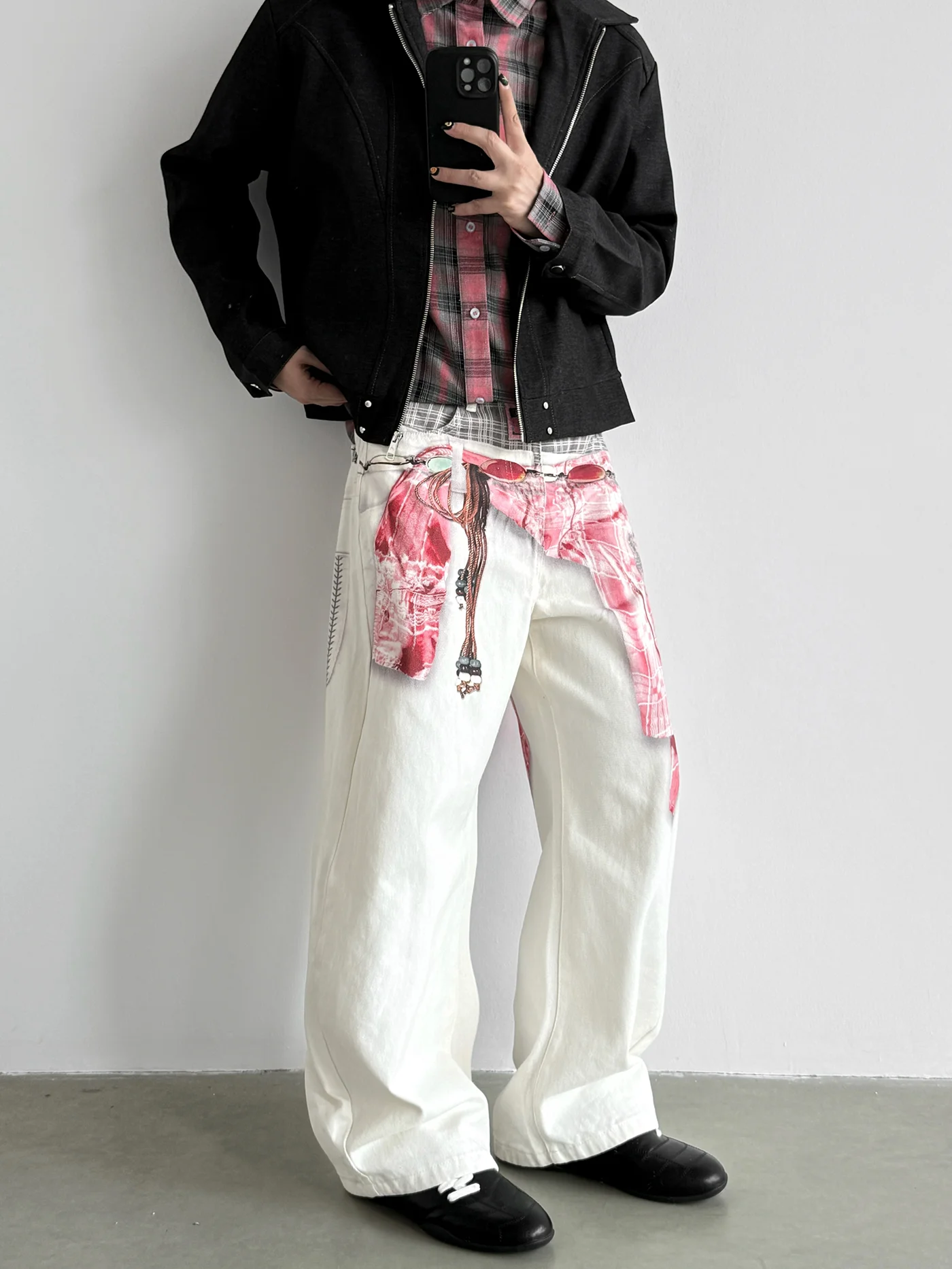 

Retro American 3D Printed Denim Jeans Loose Straight Leg Men's Cleanfit Design Casual Wide Leg Pants Youth Faion Wear
