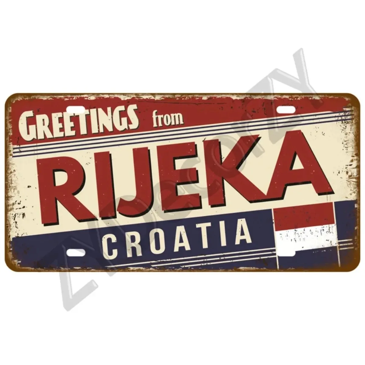 علامة ريترو لاندمارك كانتري تين | لوحة معدنية | رجل الكهف/بار/ديكور المنزل #6