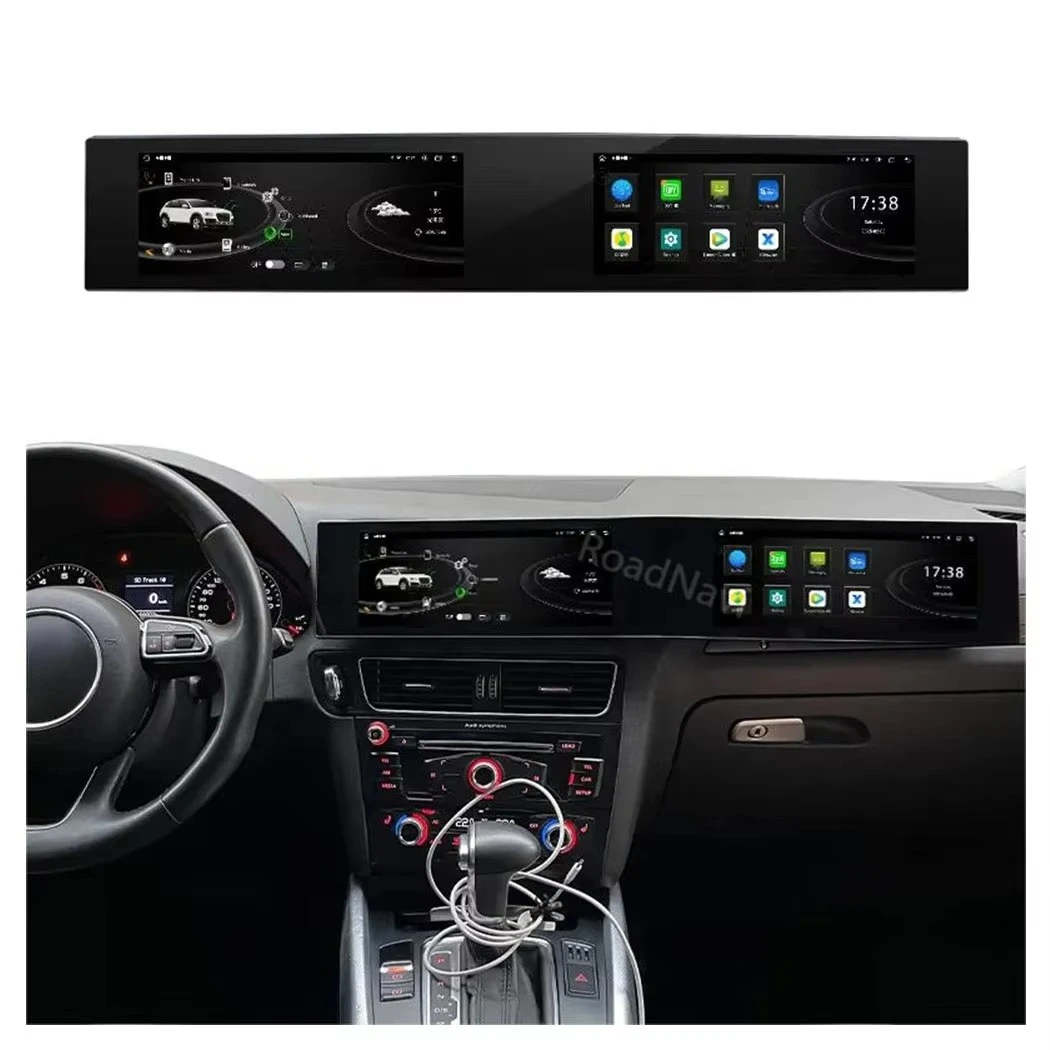 شاشة RELI1 RoadNavi ذات النظام المزدوج لراديو أودي Q5 2009-2017 أندرويد مع نظام ملاحة GPS Carplay Dsp 360