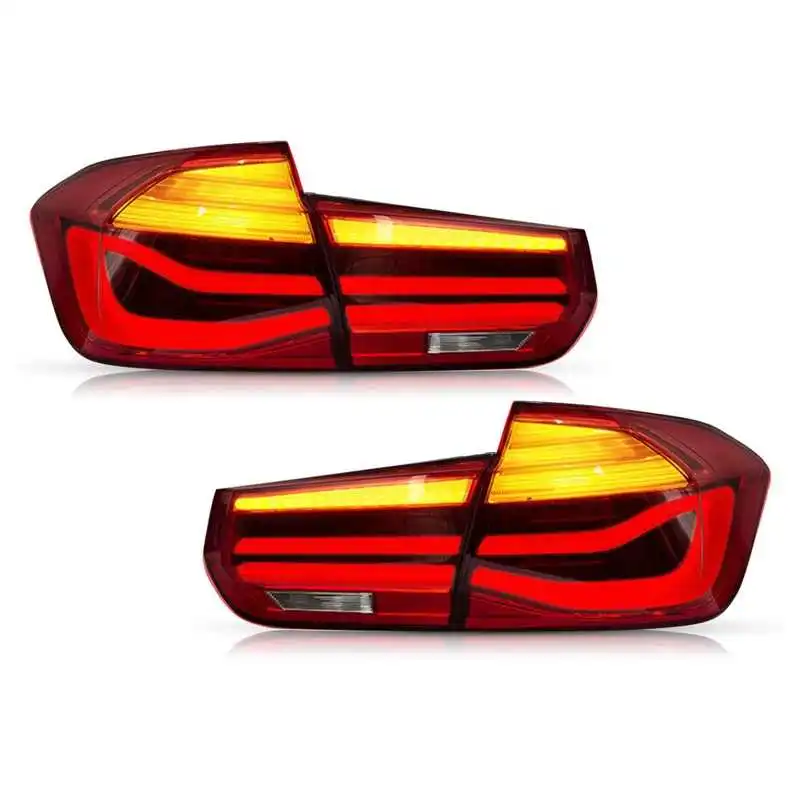 Full LED Dynamic Tail Lights Red Lens Rear Turn Signal Brake Lamp Fit for BMW 3 Series F30 M3 F80 2012‑2019