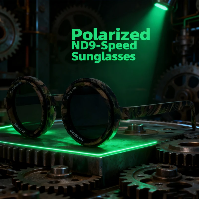 Polarized Steampunk ND9 Adjustable Dimming Sunglasses Men 2026 Round Punk Sun Glasses For Male Trendy Outdoor Fishing Eyewear 6