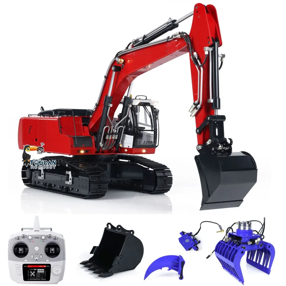 MTM Metal 1:14 RC Hydrauliczne Koparki Gąsienicowe 946 Pojazdy Budowlane Koparki Zdalnie Sterowane Zabawki dla Dorosłych TH22733