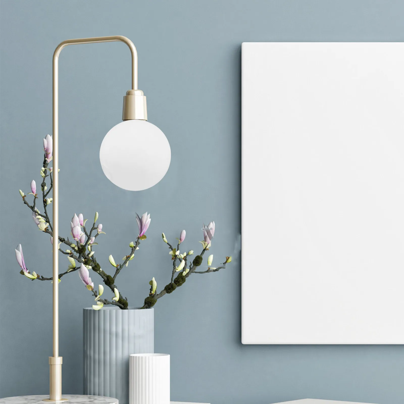 

White Frosted Glass Globe Lamp Shade Spherical Replacement Cover 55Mm Opening Modern Ceiling Pendant Light Fixture Decorative