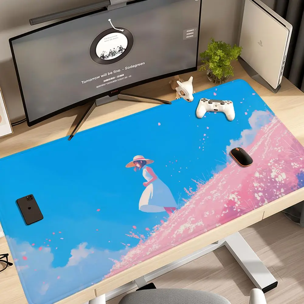 

Коврик для мыши Spring Vibes 1200x600, популярный аниме csgo Taro Sakamoto Days XXL, большие игровые нескользящие офисные коврики для клавиатуры, настольный коврик
