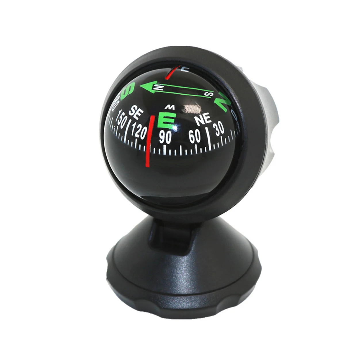 

1pc Mini Car Compass Auto Compass Compact Ball Compass With Adhesive On The Base 6.5 X 5.6 X 8cm