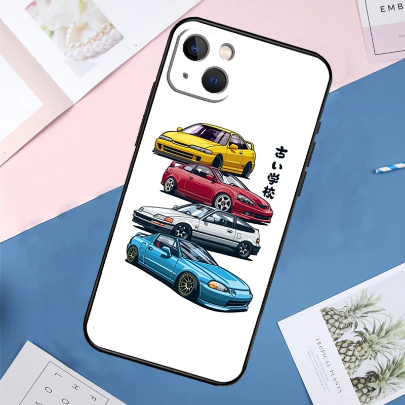 Чехол для телефона JDM Type R Civic Sport для iPhone 11 12 13 14 15 Pro Max Mini 7 8 Plus SE 2020 X XS Max XR Задняя крышка