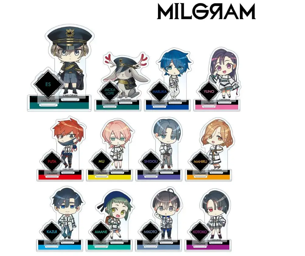 Anime MILGRAM Acrylic Stand Figure Model Keychain Pendant MILGЯAM Haruka Sakurai Fuuta Kajiyama Mu Kusunoki Amane Momose Mahiru