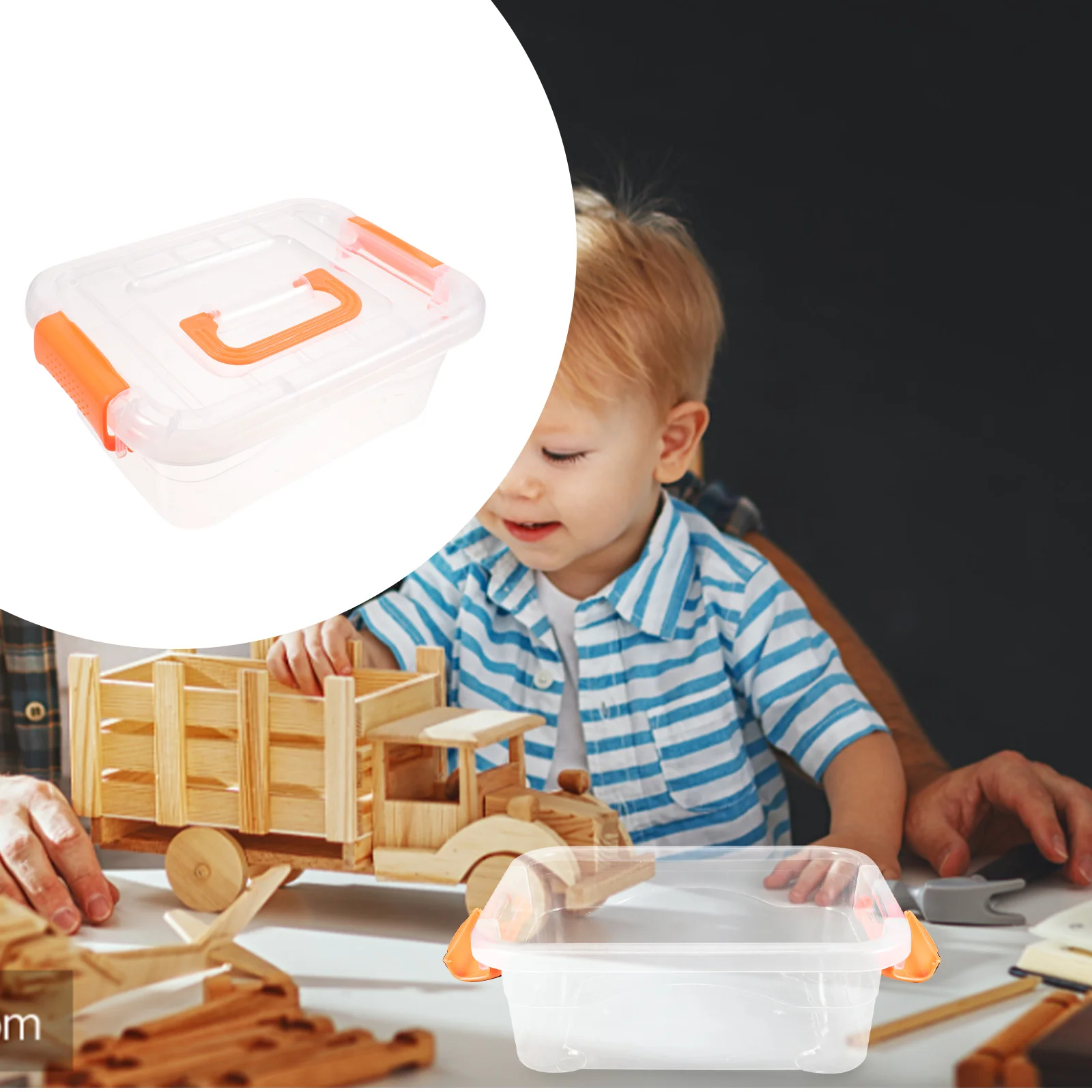 

5 Pcs Cupboard Plastic Box Baby Bins Snack Container Storage Containers 20X15X8CM Smallstorage