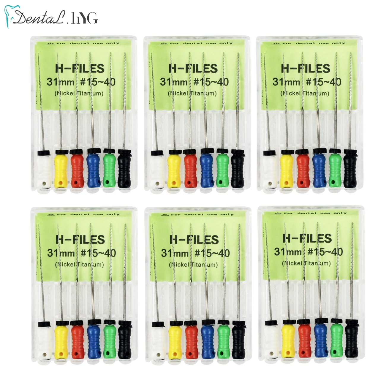 New 6Pcs/Pack Dental Hand Use H-Files 31mm Stainless Steel Endodontic Root Canal Files Dentist Tools Dental Lab Instruments