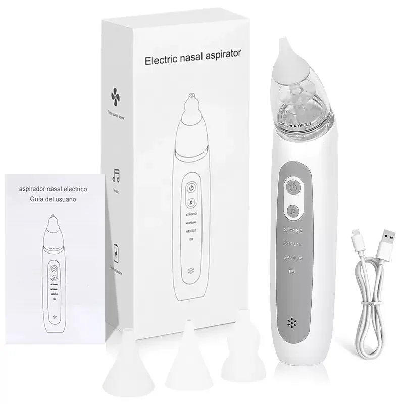 Wholesale Smart Electric Soothing Music & Light Nose Cleaner for Baby Kids Powerful 3 Suction Modes Nasal Aspirator for Toddlers