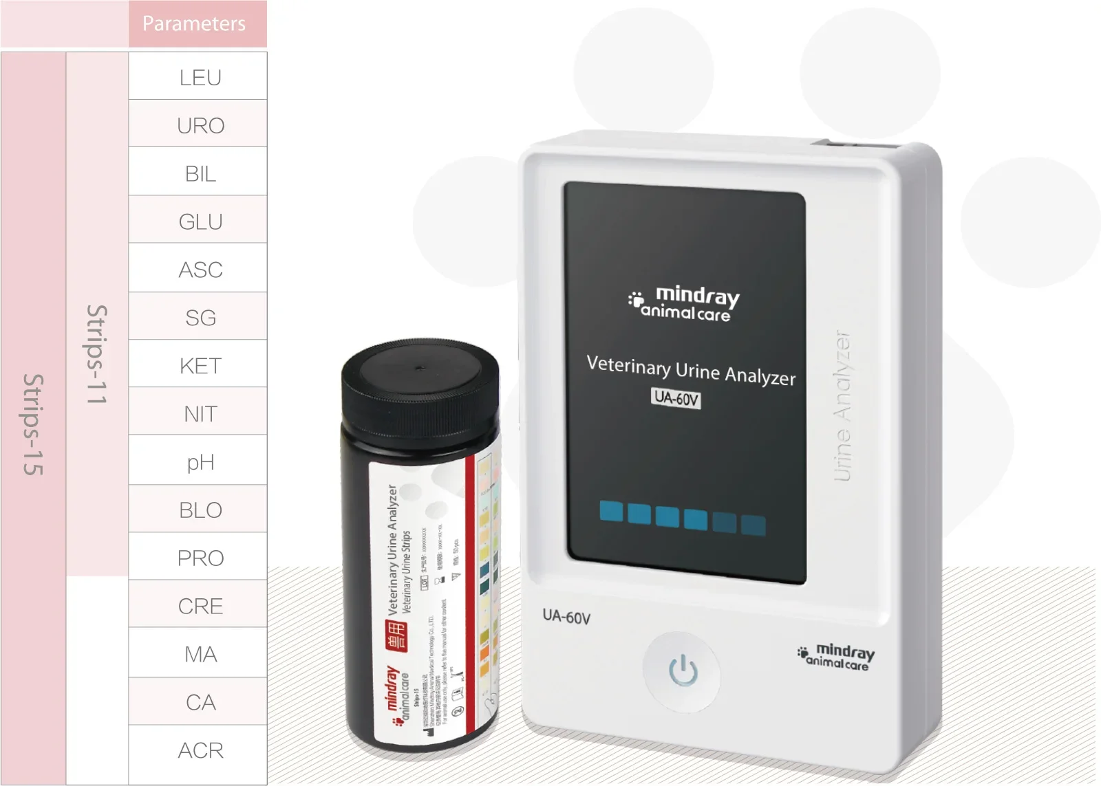 Mindray UA-60V Mini Veterinary Urine Analyzer Portable Urine Chemical Machine For Veterinary Use