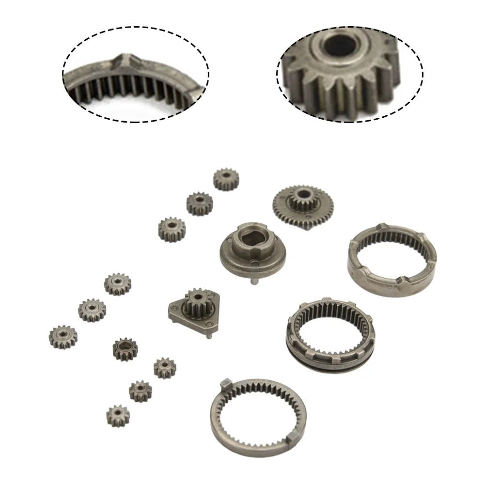 16pcs Gear Set Self-locking Gear Set For Brushless Lithium Electric Drill Reduction Group Replacement Part