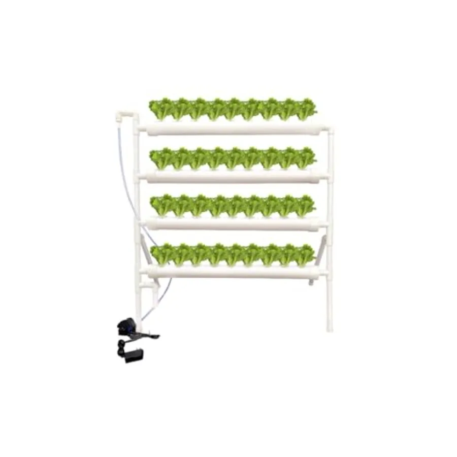 Hydroponic Plant Growing System 36-Site PVC Indoor Garden Tower with AU/US Plug Soil-Free Vertical Hydro Grow Kit with Planting
