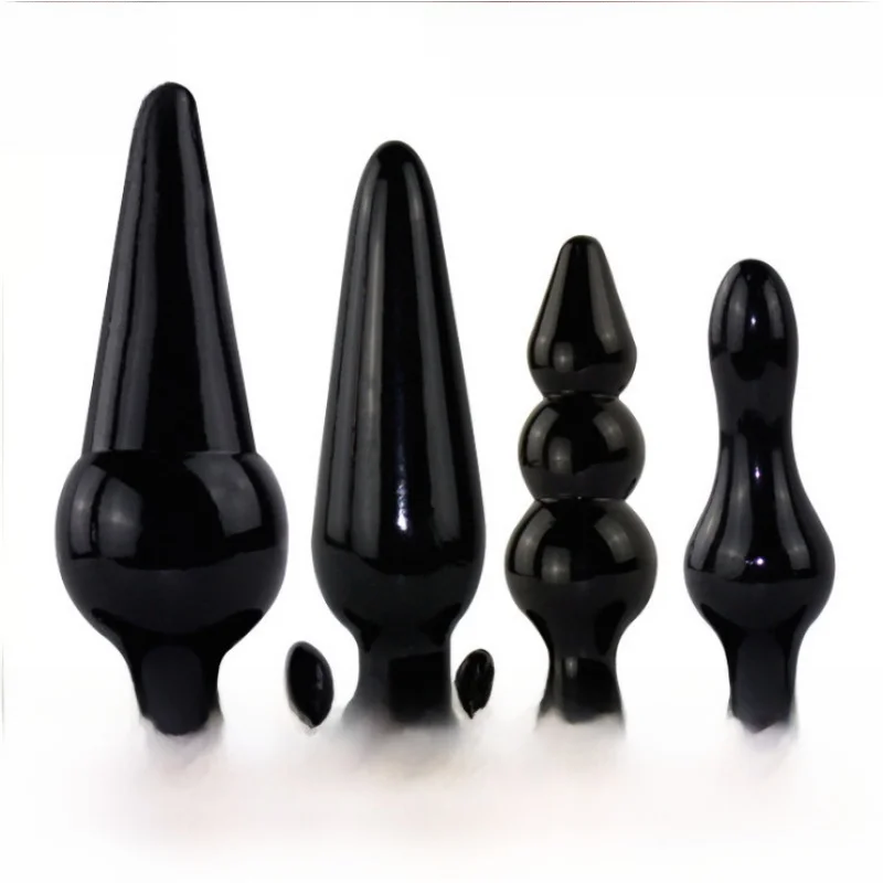 Plugue anal de silicone, quatro peças, extra grande, dispositivo de masturbação, brinquedos sexuais, brinquedo sexual adulto, dilatador anal