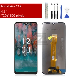 For Nokia C12 LCD Display With Frame Digitizer Assembly For Nokia C12 Touch Screen Replacement Repair Parts 6.3