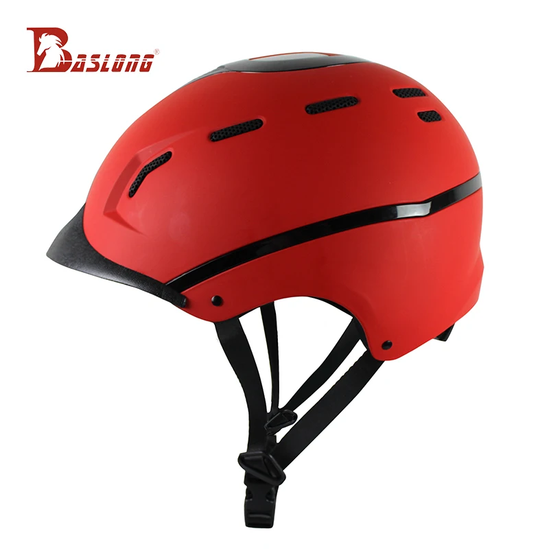Baslong-casco deportivo ecuestre para niños, casco de montar ajustable, transpirable, equipo de ciclista, arnés