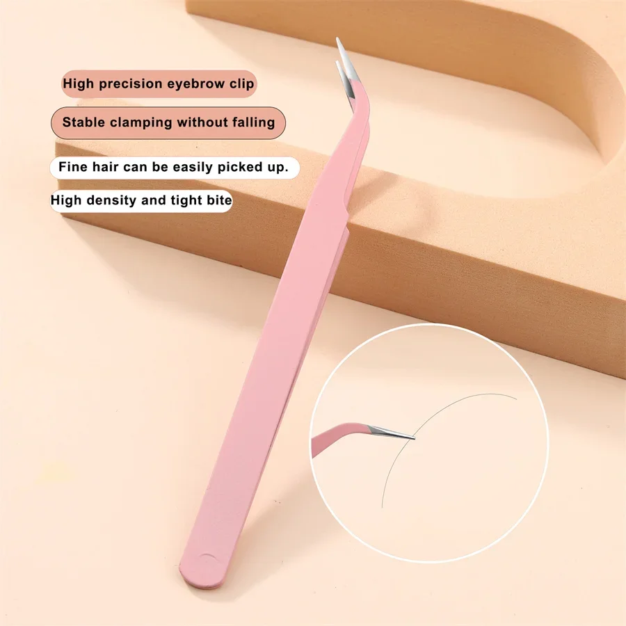 1pc/4pcs Pinzette per ciglia finte Clip per ciglia Clip per gomito per principianti Principianti ad alta precisione Set di strumenti per innesto sicuro